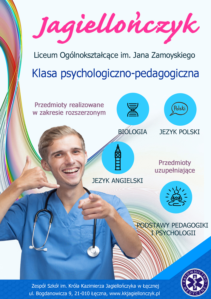 Plakat klasa LO psychologiczno-pedagogiczna