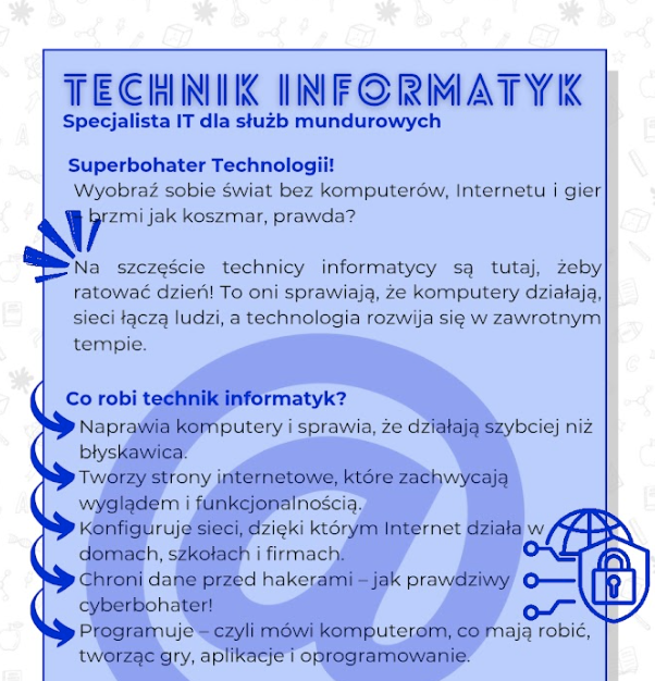 Ulotka promująca profil klasy