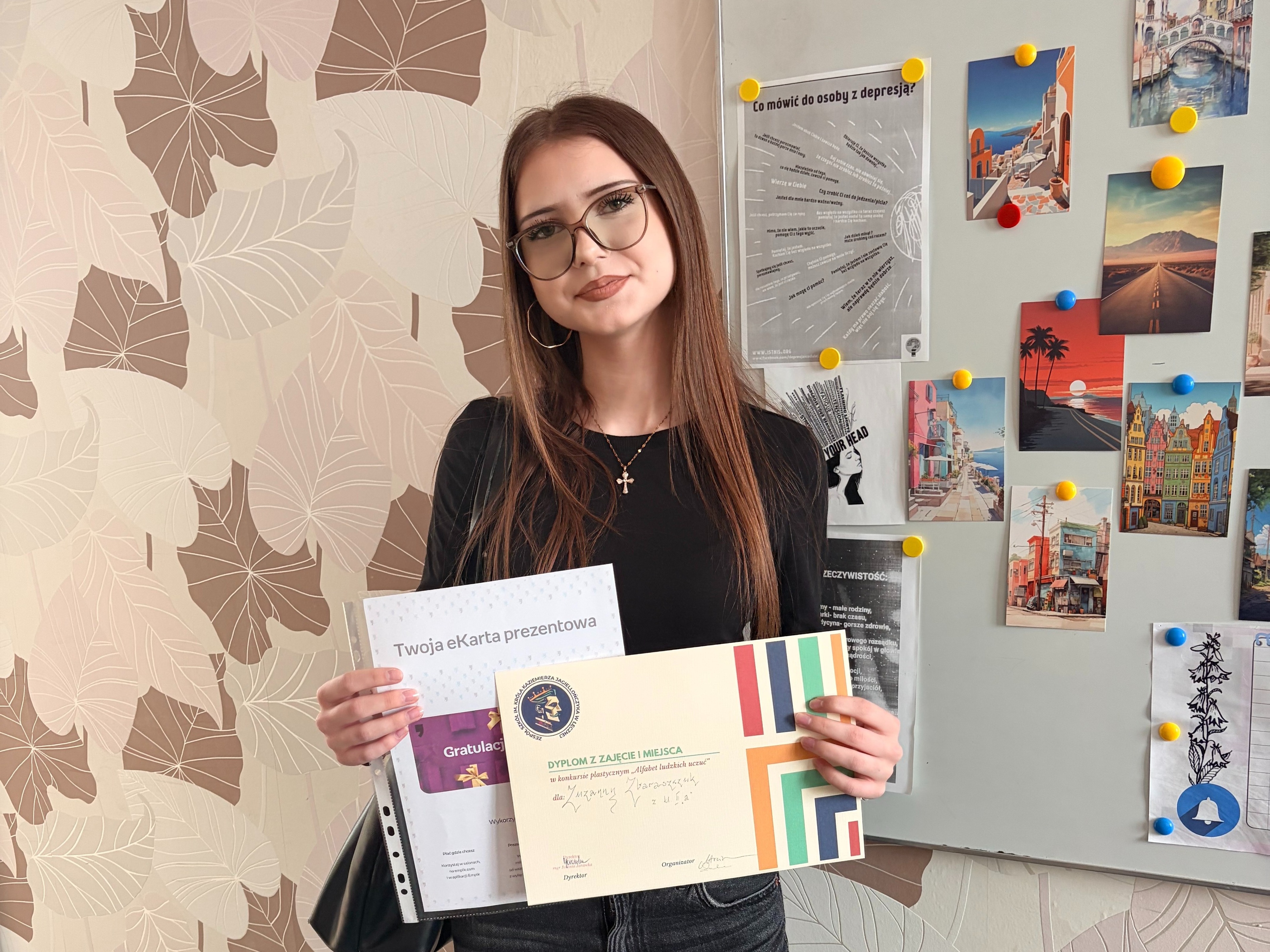 Zuzanna Zbaraszczuk - uczennica, która zdobyła I miejsce w konkursie