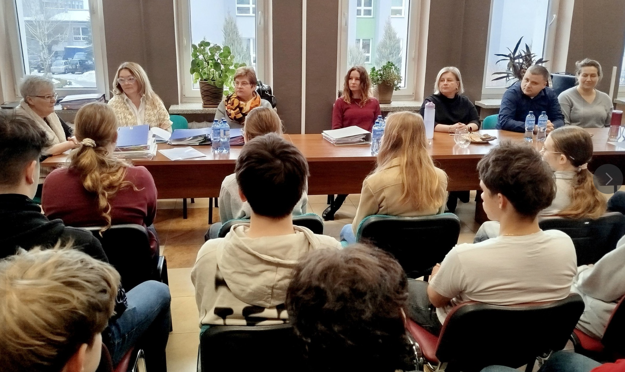 Uczniowie Jagiellończyka podczas spotkania w Miejskim Ośrodku Pomocy Społecznej